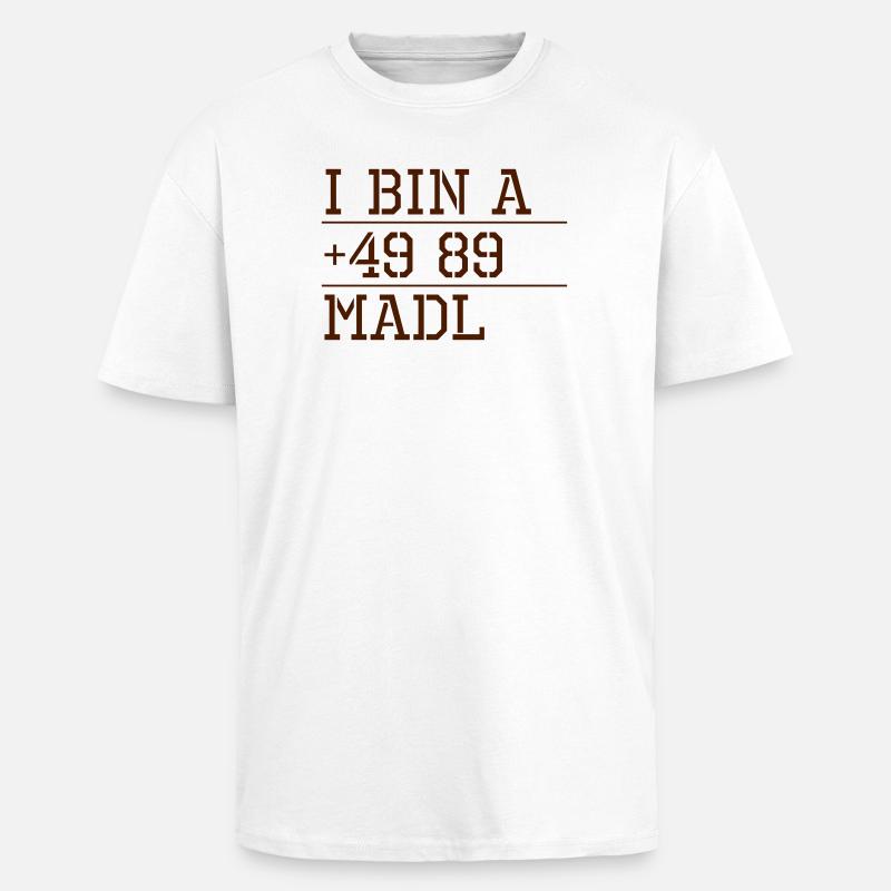 Code de Munich Madl - T-shirt unisexe oversize épais - blanc