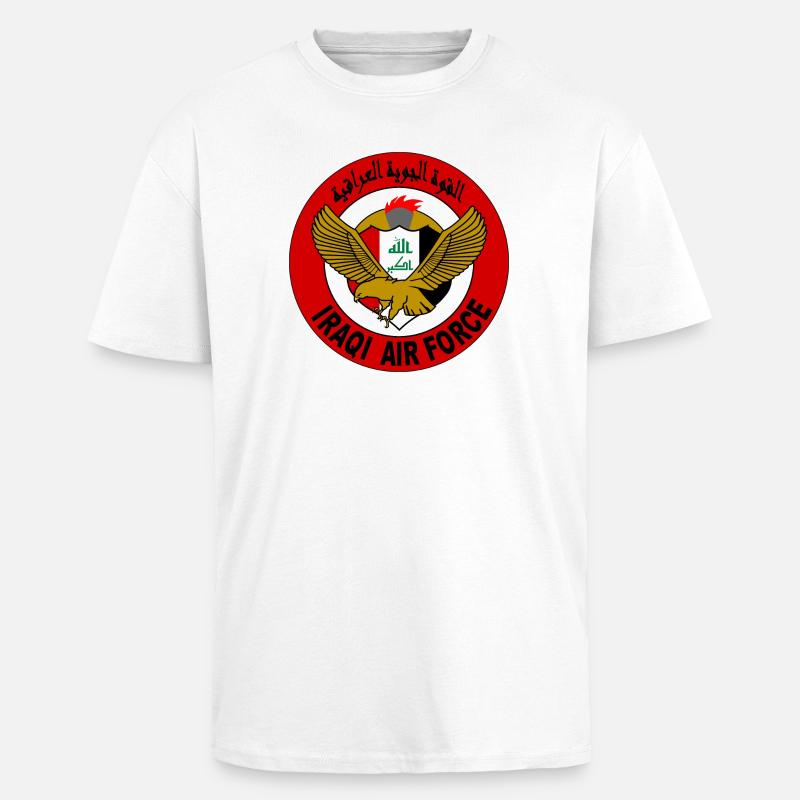 Irak Luftwaffe Irakische Luftwaffe Fliegerabzeichen - Oversized Heavyweight Unisex T-Shirt - Weiß