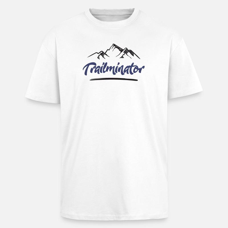 Trail Running - Trailminator - Oversized Heavyweight Unisex T-Shirt - Weiß