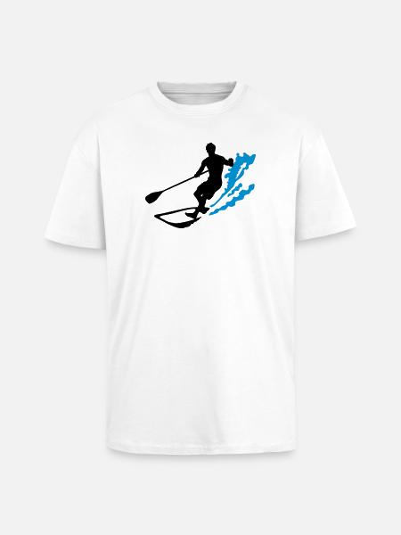 stand up paddling - Unisex Oversized Heavyweight T-shirt - white