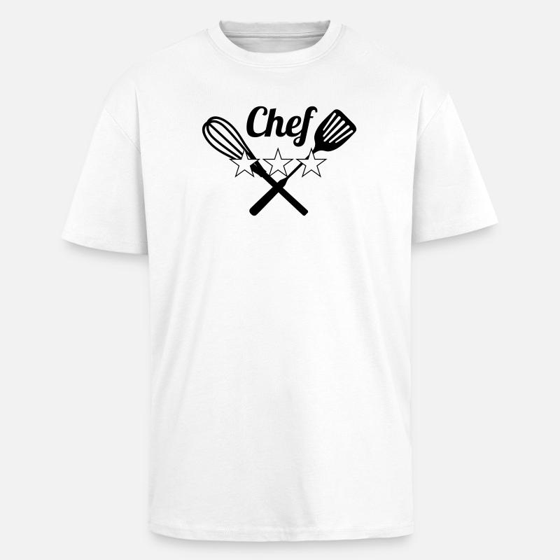 Chef - Oversized Heavyweight Unisex T-Shirt - Weiß