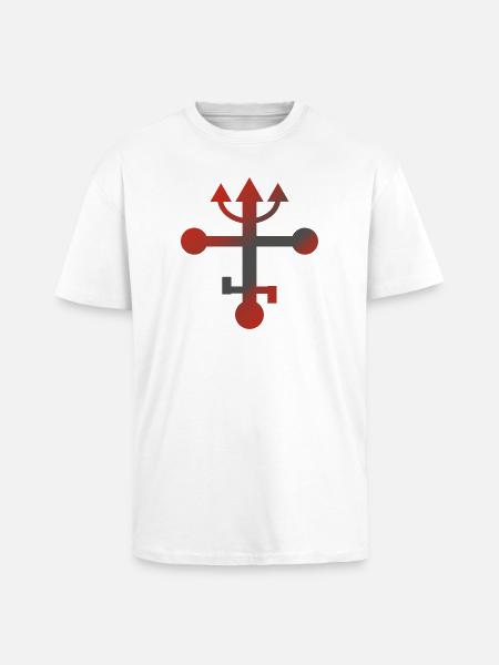 Exu Eshu yoruba religion santeria condomblé symbol - Unisex Oversized Heavyweight T-shirt - white