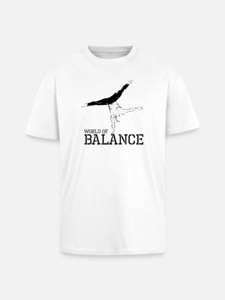 hand balance handstand calisthenics sport athlete - Unisex Oversized Heavyweight T-shirt - white