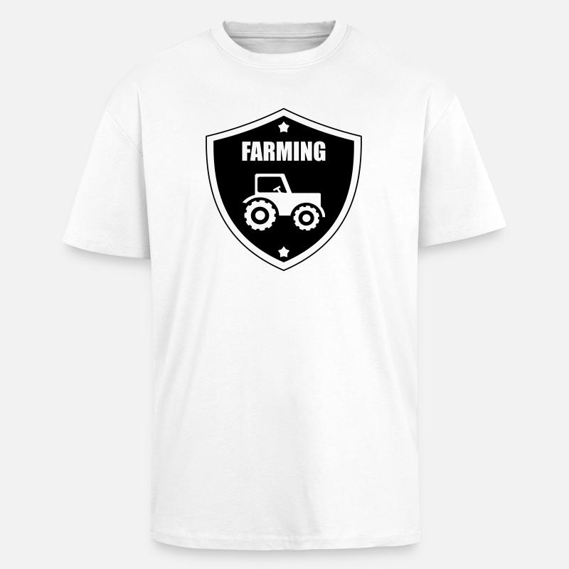 Farming - Unisex Oversized Heavyweight T-shirt - white