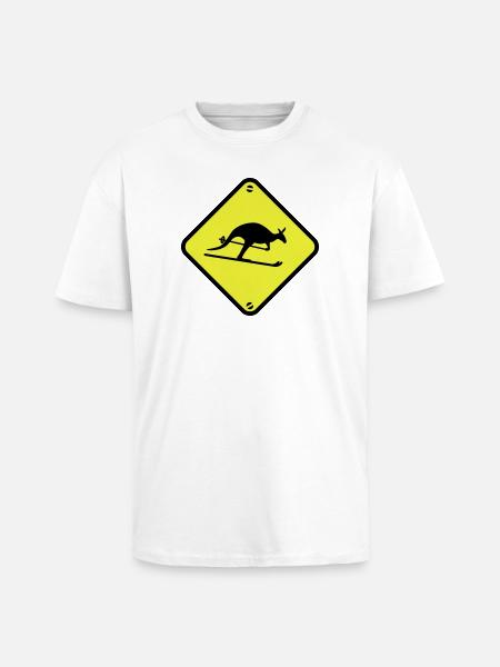 ski - T-shirt unisexe oversize épais - blanc