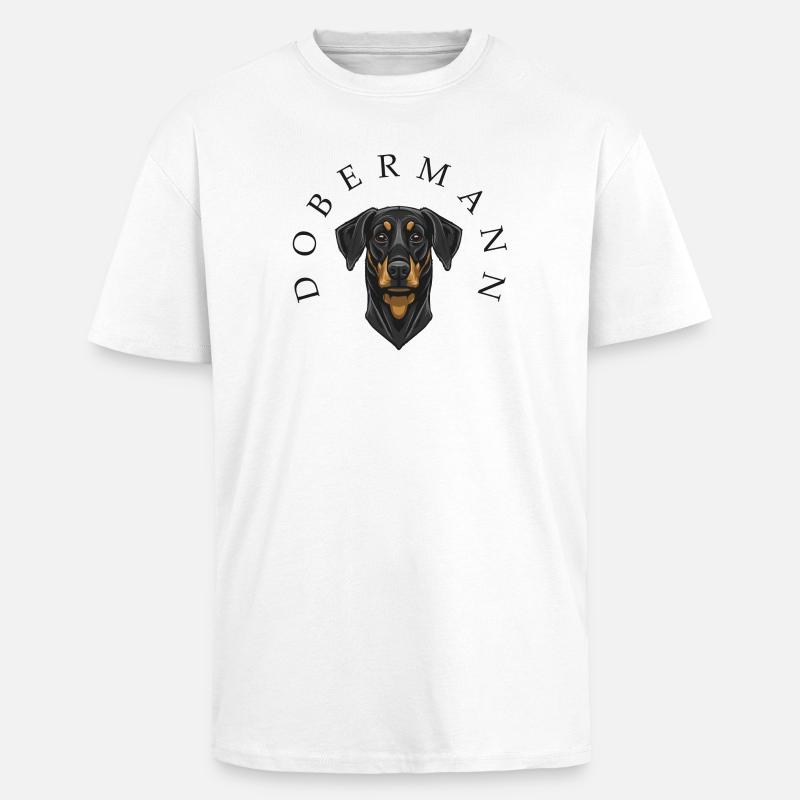 Dobermann - Unisex Oversized Heavyweight T-shirt - white