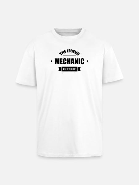 Mechanic - Unisex Oversized Heavyweight T-shirt - white