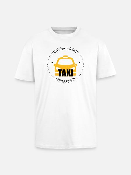 Taxi - Unisex Oversized Heavyweight T-shirt - white