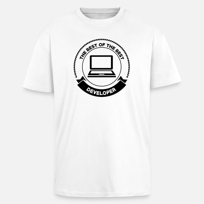 Developer - T-shirt unisexe oversize épais - blanc