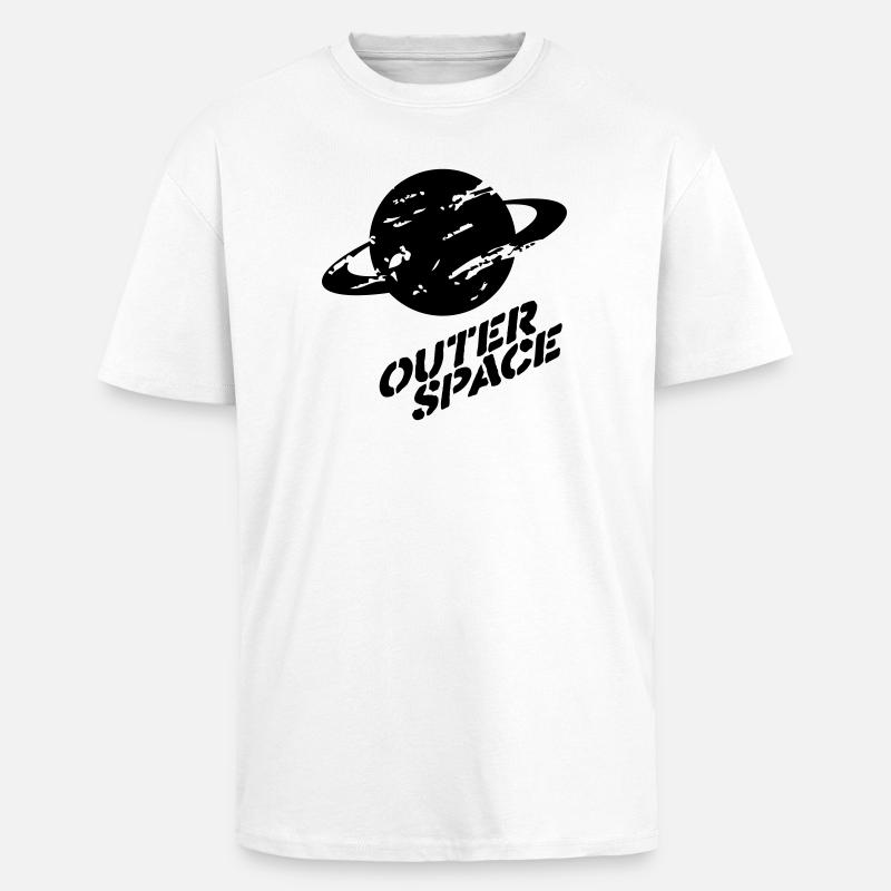 outer space - Unisex Oversized Heavyweight T-shirt - white
