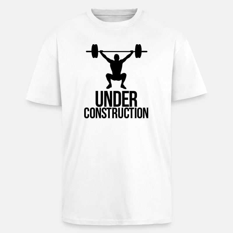 under construction - Oversized Heavyweight Unisex T-Shirt - Weiß