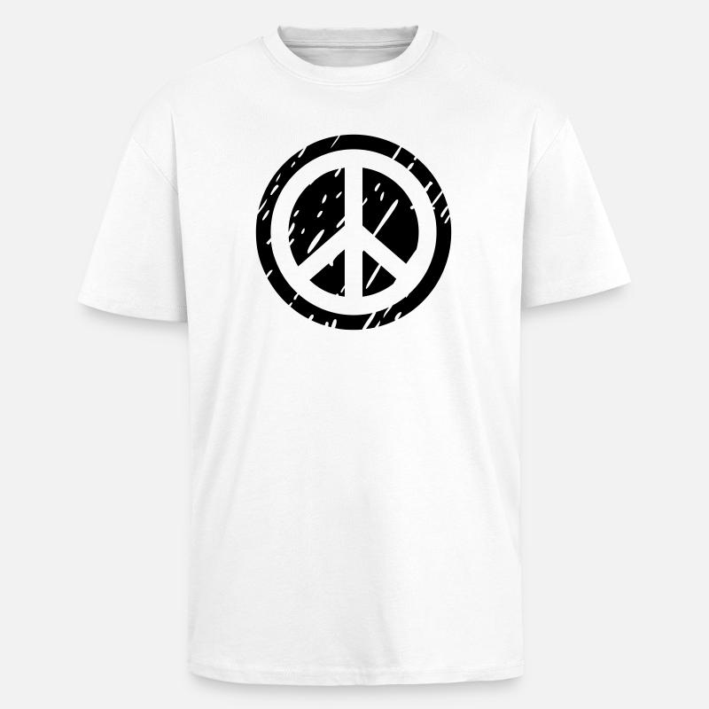 peace - Oversized Heavyweight Unisex T-Shirt - Weiß