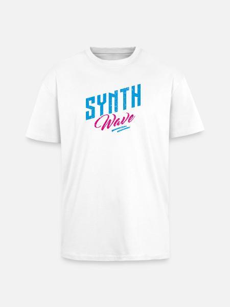 Synthwave Retro Vintage Neon Cyber Lo-Fi - Unisex oversized heavyweight t-shirt - hvid