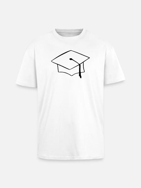 Graduation hat - Unisex Oversized Heavyweight T-shirt - white