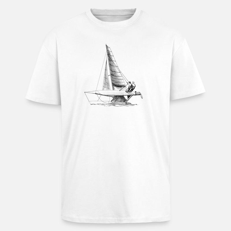 katamaran - Oversized Heavyweight Unisex T-Shirt - Weiß