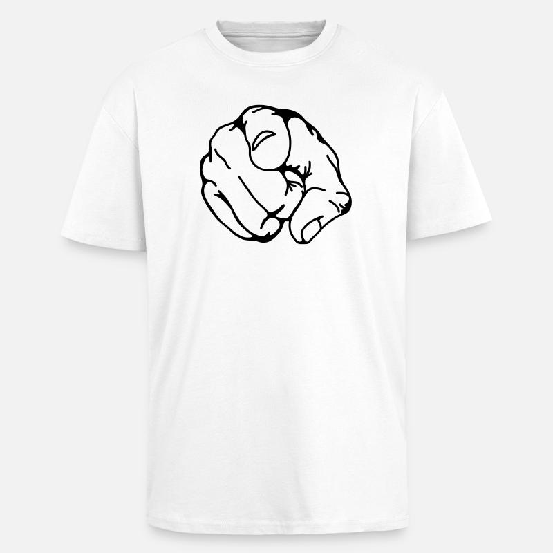 hand faust finger - Oversized Heavyweight Unisex T-Shirt - Weiß