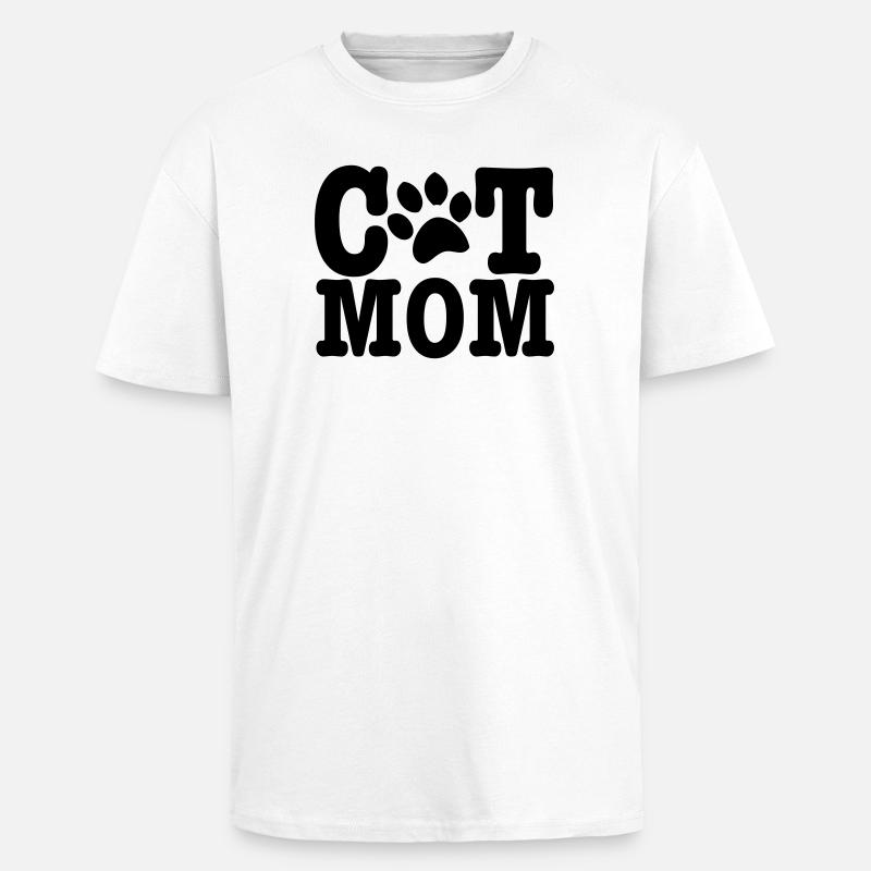 chat - T-shirt unisexe oversize épais - blanc