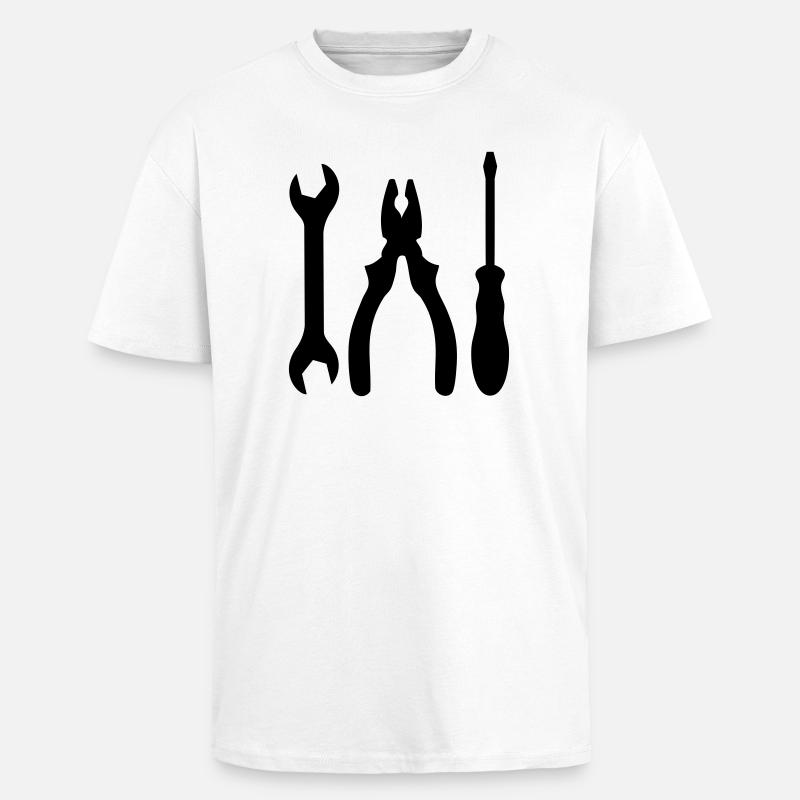 tools - Unisex Oversized Heavyweight T-shirt - white