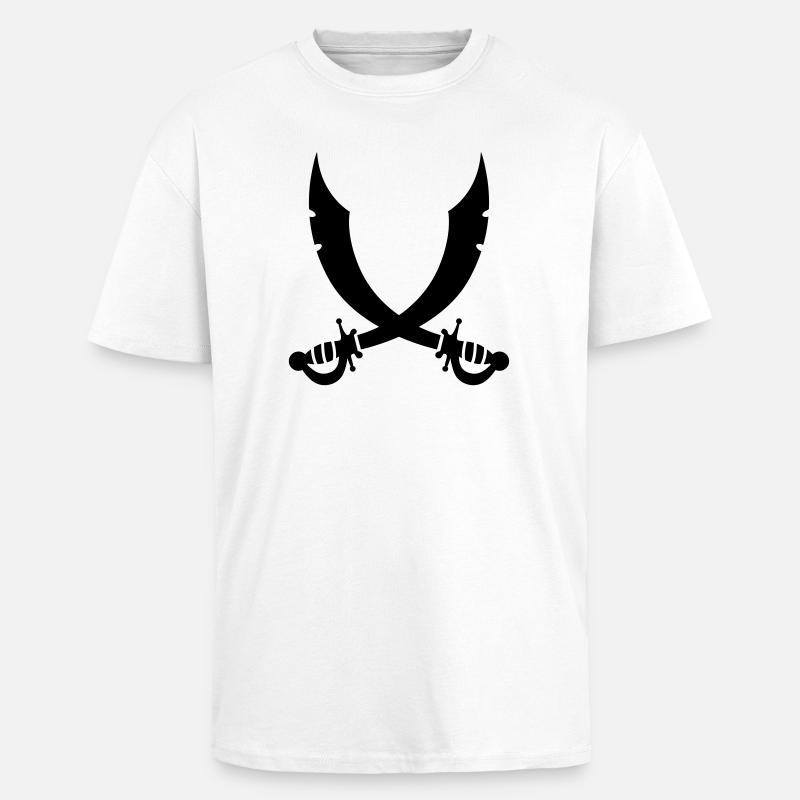 épées - T-shirt unisexe oversize épais - blanc