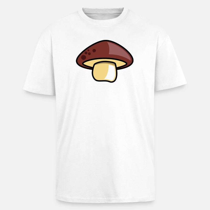 Symbole d’idée cadeau champignon champignon - T-shirt unisexe oversize épais - blanc