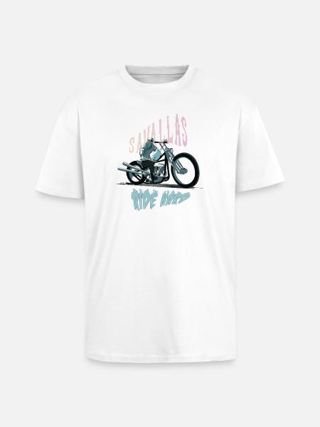 Raide Hard dark background - Oversized Heavyweight Unisex T-Shirt - Weiß