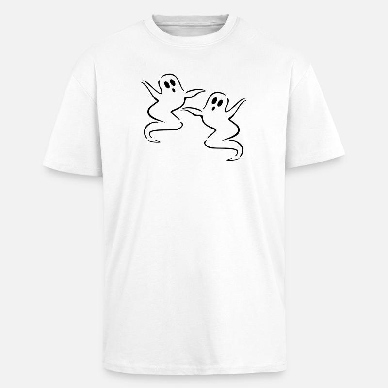 fantôme - T-shirt unisexe oversize épais - blanc