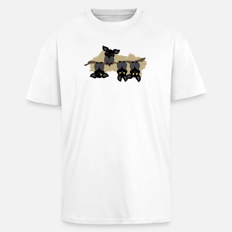 Fledermaus andersrum - Oversized Heavyweight Unisex T-Shirt - Weiß