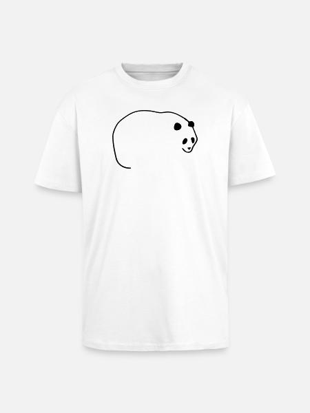 Lignes Panda - T-shirt unisexe oversize épais - blanc