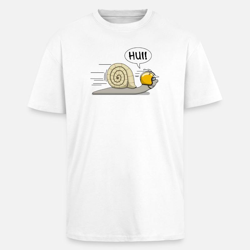 Escargot de course - l’original - T-shirt unisexe oversize épais - blanc