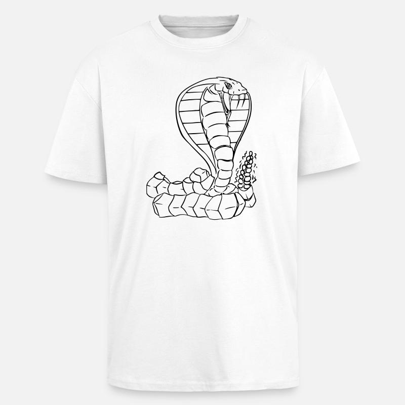 Cobra Vector - T-shirt unisexe oversize épais - blanc