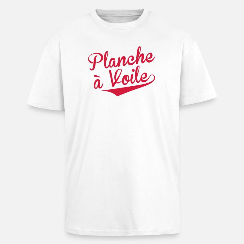 Planche à voile / Véliplanchiste / Windsurf / - T-shirt unisexe oversize épais - blanc
