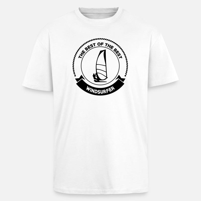 Windsurfen / Windsurfer / Windsurf / Windsurfing - Oversized Heavyweight Unisex T-Shirt - Weiß