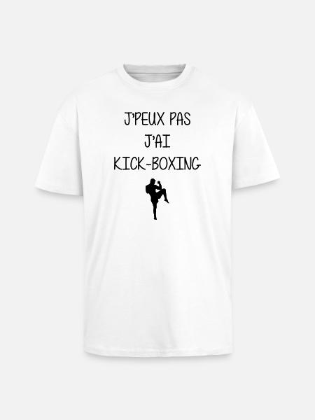 Kickboxing / Kick-Boxeur / Kick Boxing / - T-shirt unisexe oversize épais - blanc