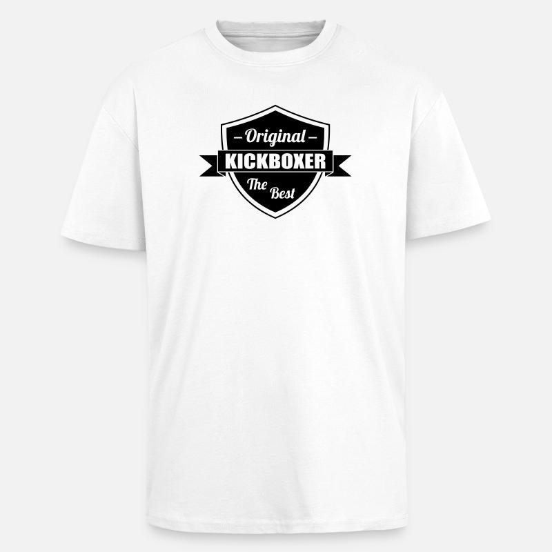 Kickboxen / Kickboxing / Kickboxer / Kick Boxing - Oversized Heavyweight Unisex T-Shirt - Weiß