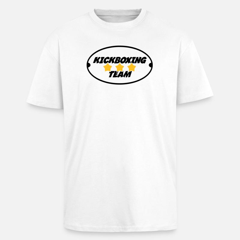Kickboxen / Kickboxing / Kickboxer / Kick Boxing - Oversized Heavyweight Unisex T-Shirt - Weiß