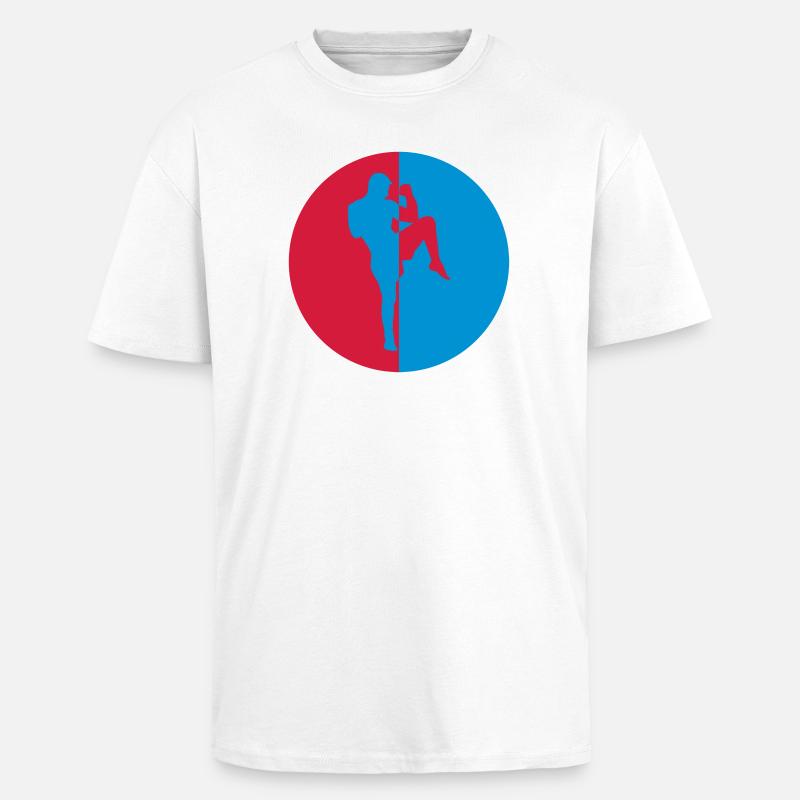 kickboxing / kick boxing / boksning / bokser - Unisex oversized heavyweight t-shirt - hvid