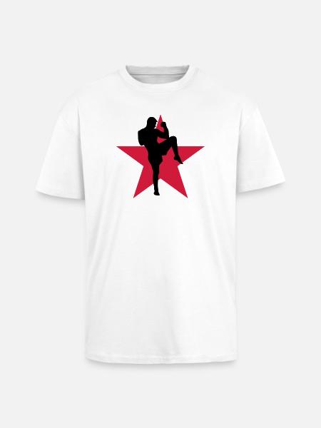 Kickboxing / Kick-Boxeur / Kick Boxing / - T-shirt unisexe oversize épais - blanc