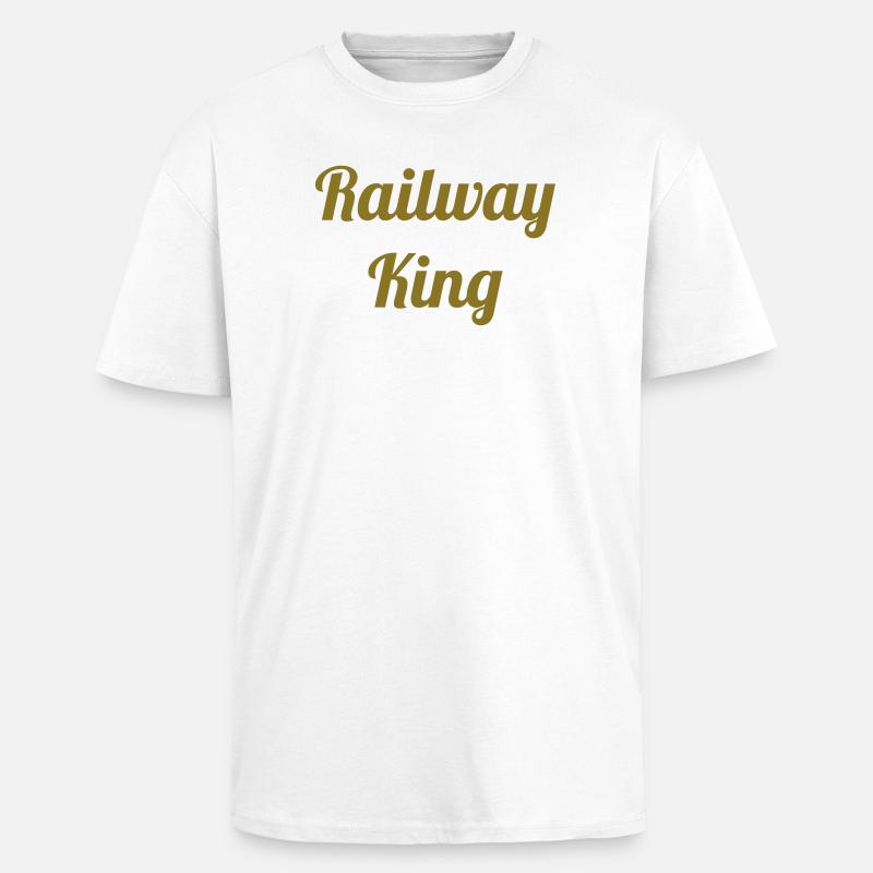Eisenbahner / Eisenbahnen / Eisenbahn / Bahn - Oversized Heavyweight Unisex T-Shirt - Weiß