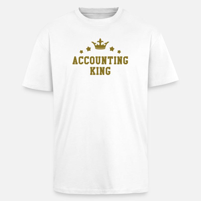 comptable / comptabilité / argent / Finance / Euro - T-shirt unisexe oversize épais - blanc