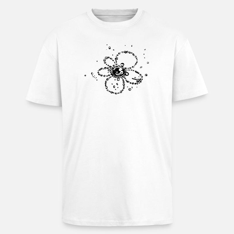 Water splash, Blume aus Wassertropfen - Oversized Heavyweight Unisex T-Shirt - Weiß
