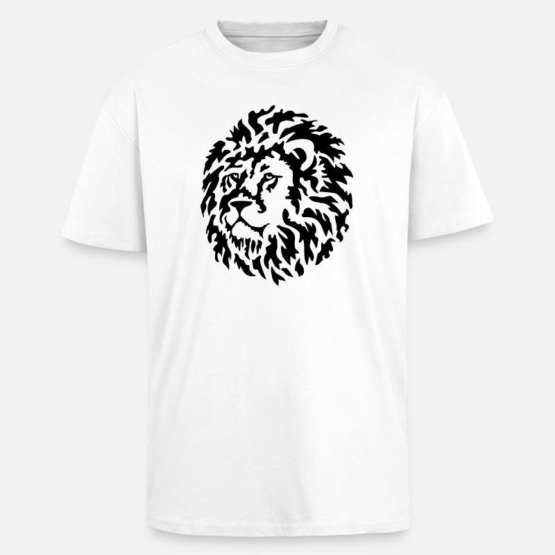 löwe raubkatze - Oversized Heavyweight Unisex T-Shirt - Weiß