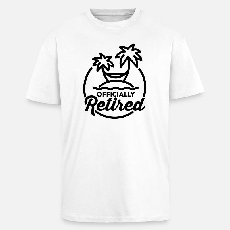 Officially retired - T-shirt unisexe oversize épais - blanc