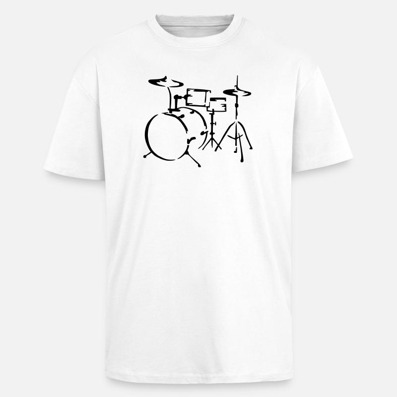 percussions - T-shirt unisexe oversize épais - blanc
