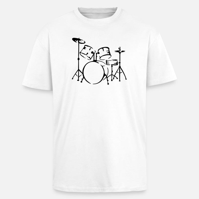 percussions - T-shirt unisexe oversize épais - blanc