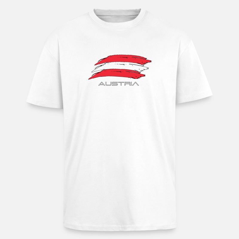 Austria - Oversized Heavyweight Unisex T-Shirt - Weiß