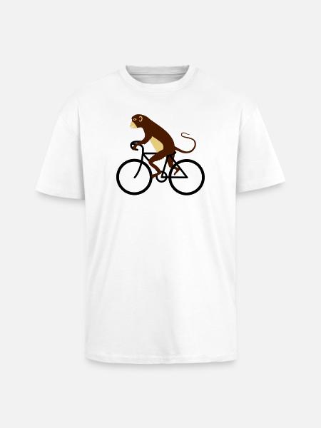 singe - T-shirt unisexe oversize épais - blanc