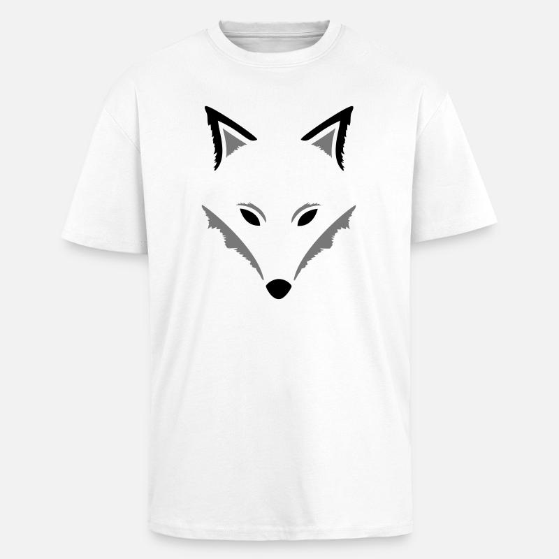 Fuchs Silhouette Herbst Wald - Oversized Heavyweight Unisex T-Shirt - Weiß