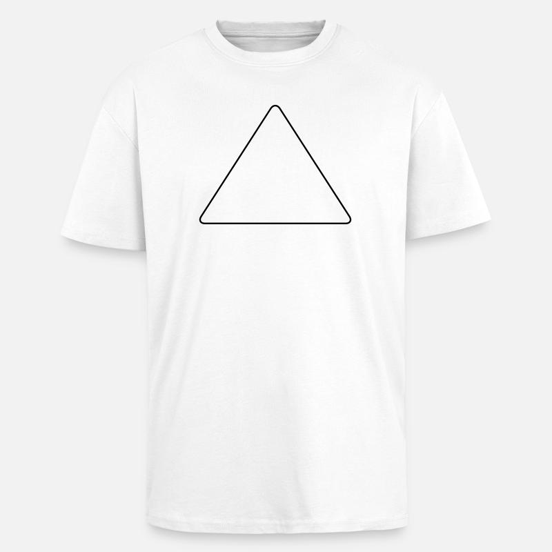 Dreieck mit abgerundeten Ecken - Oversized Heavyweight Unisex T-Shirt - Weiß