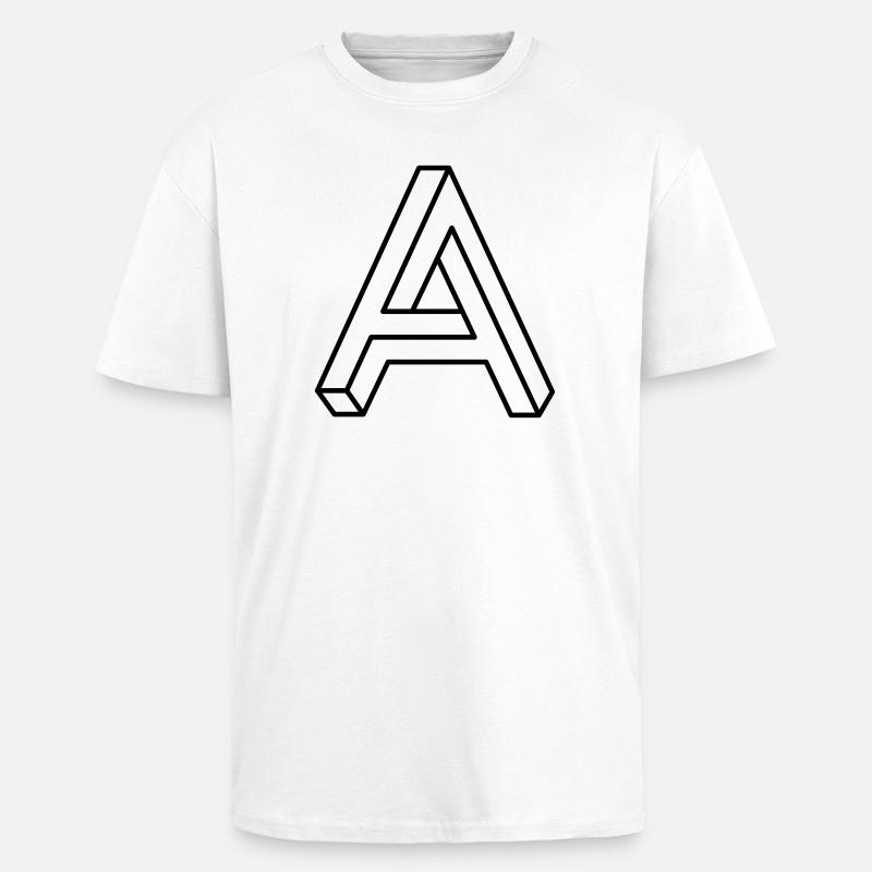 Forme Impossible – Conception d’illusion d’optique - T-shirt unisexe oversize épais - blanc