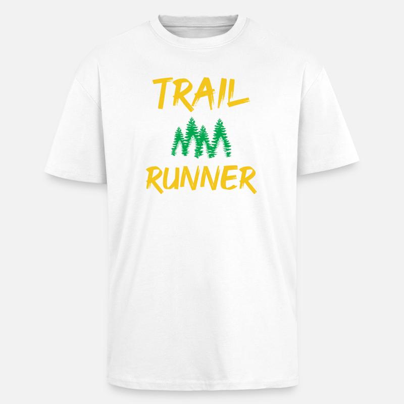 Trail Runner - Oversized Heavyweight Unisex T-Shirt - Weiß